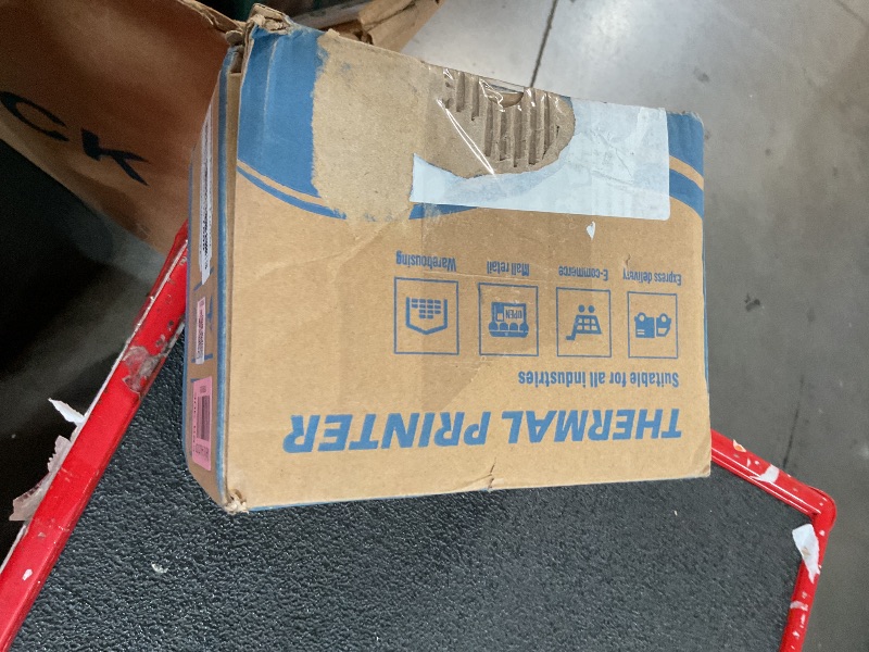 Photo 1 of Luqeeg Bluetooth Thermal Label Printer, Shipping Label Printer with 90 mm/s High Speed, TPH Coating Black Label Print Tool, Desktop Sticker Printer for Mobile Office, Traveling, Daily Calendars(US)