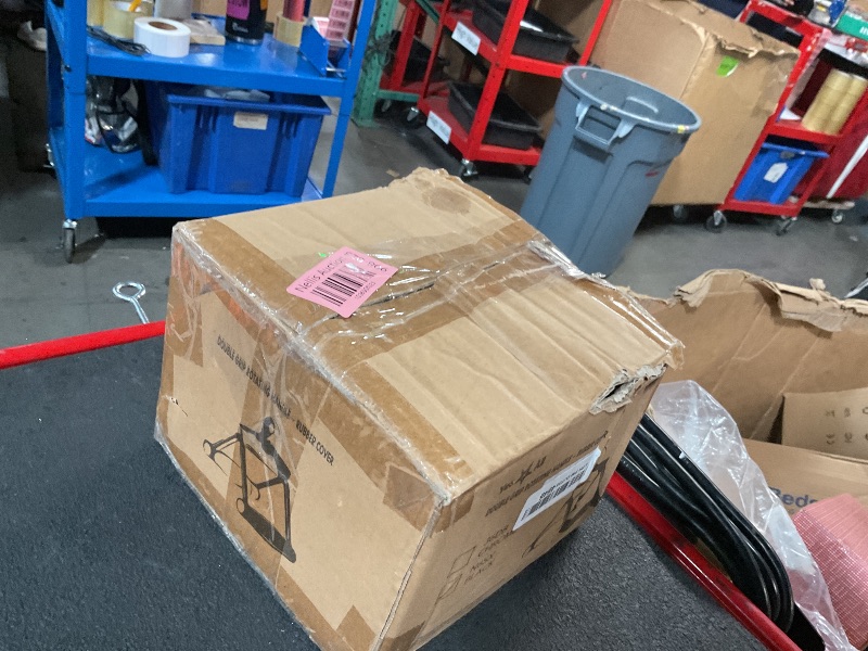 Photo 1 of Yes4All Rotating Black Double D Row Handle Cable Attachment for Weight Workout, Cable Machine Accessories for Home Gym