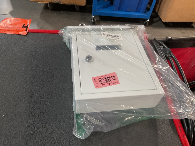 Photo 1 of SereneLife SLMAB01 Weatherproof Wall Mount Mailbox-Outdoor Galvanized Metal Key Large Capacity, Commercial Rural Home Decorative & Office Business Parcel Box Package Drop Slot Secure Lock, White