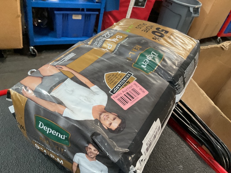 Photo 1 of Depend Real Fit Incontinence Underwear for Men, Disposable, Maximum Absorbency, Small/Medium, Grey, 22 Count, Packaging May Vary