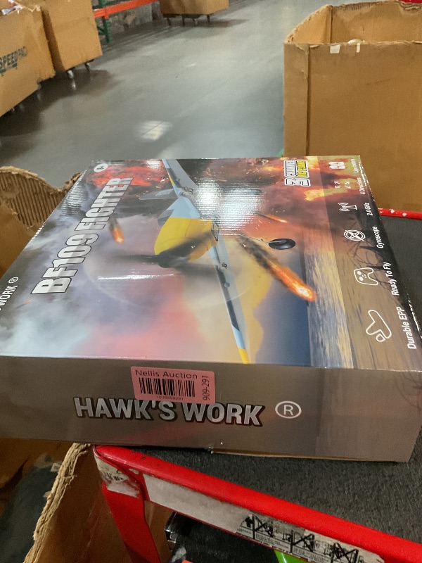 Photo 2 of **MISSING BATTERY PACKS**
HAWK'S WORK 3 Channel RC Plane BF-109, Remote Control Airplane Ready to Fly, 2.4GHz 6-axis Gyro Stabilizer, Easy to Fly for Kids & Beginners