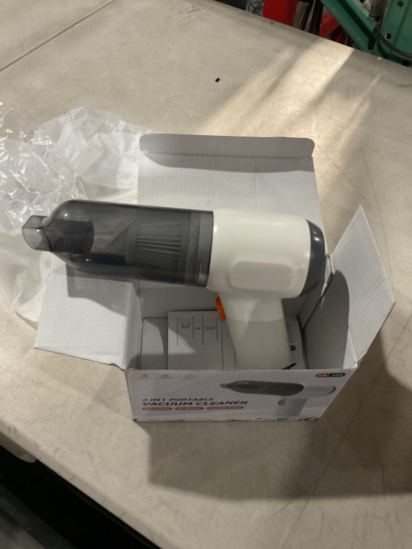 Photo 1 of Mini Handheld Vacuum Cordless, Car Vacuum Cleaner Portable Rechargeable 3 in 1 Dust Buster & Air Blower & Hand Pump, 8000PA Hand Vacuum High Power for Keyboard, Inflate/Deflate (White)