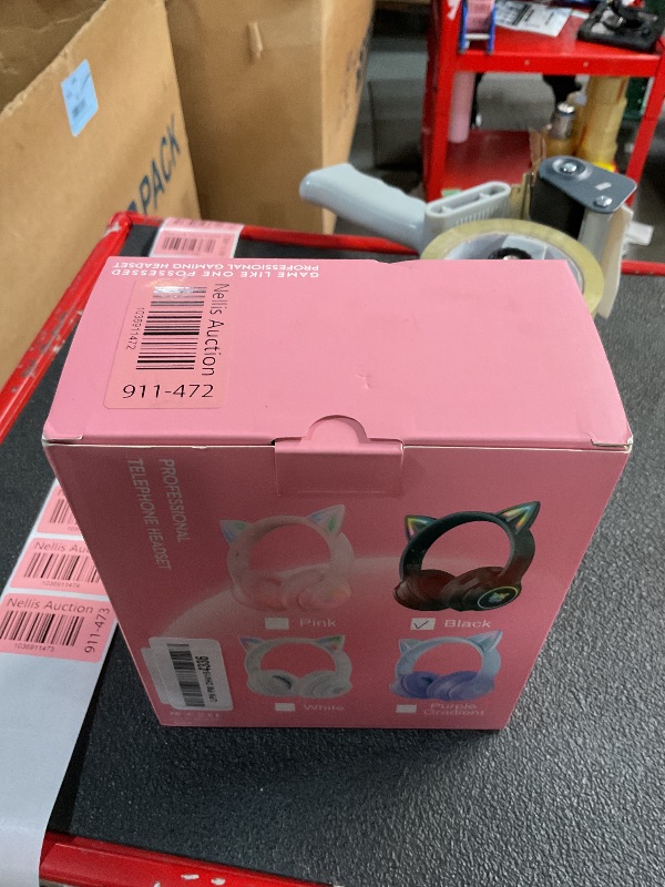 Photo 2 of ***(PARTS ONLY/ NON FUNCTIONAL/ NO RETURNS OR REFUNDS)***
ONITOON Cat Ear Bluetooth Headphones for Kids & Adults, 55H Play Time, Wireless Foldable & Wired Multi-Function LED Light Up Over Ear Headphones with Mic and Volume Control for iPhone/iPad/Laptop/P