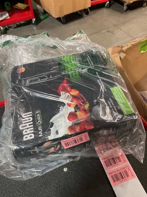 Photo 1 of Braun MultiQuick 5 Immersion Hand Blender with Dual Speed + Turbo and Patented Technology, 350W - Includes Beaker and Whisk, Black, MQ505