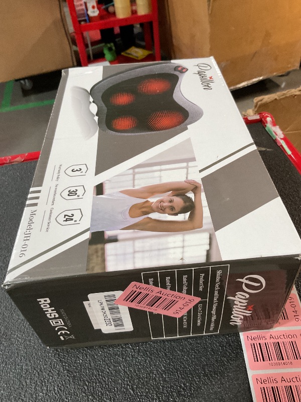 Photo 1 of ***USED - DOESN'T POWER ON - UNABLE TO TROUBLESHOOT***
Papillon Shiatsu Back and Neck Massager with Heat, Deep Tissue Kneading,Electric Massage Pillow for Back,Shoulders,Legs,Foot,Body Muscle Pain Relief,Use at Home,Car,Office