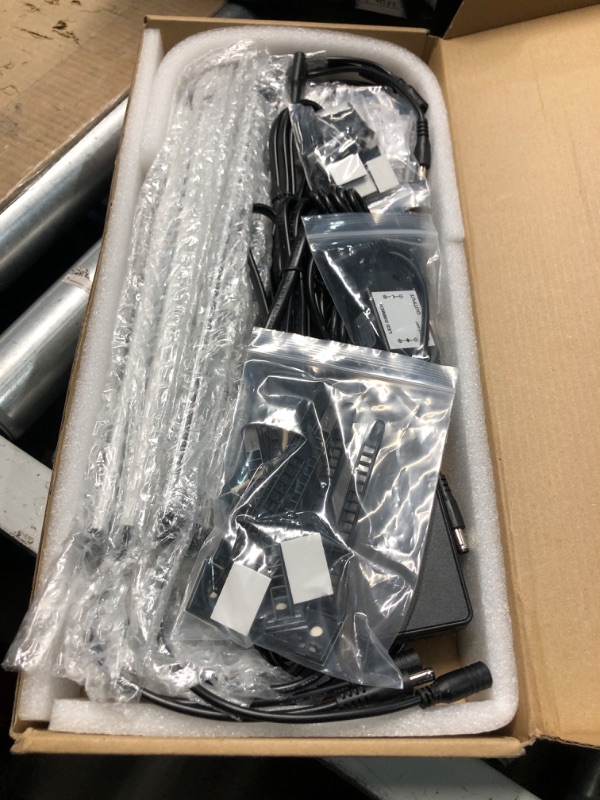 Photo 1 of Under Cabinet LED Lighting Kit Plug in or Hardwired, 6 pcs 12 Inches Light Strips, 2000 Lumen, Super Bright, for Kitchen Counter, Closet, Shelf Lights, 31W, Warm White (6 Bars)