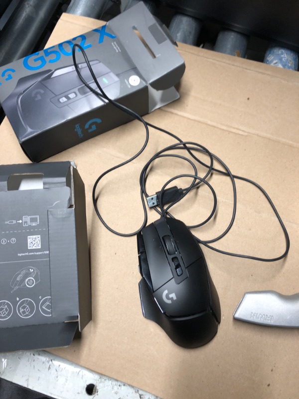 Photo 2 of ***CHECK CLERK COMMENTS*** Logitech G502 X Wired Gaming Mouse - LIGHTFORCE hybrid optical-mechanical primary switches, HERO 25K gaming sensor, compatible with PC - macOS/Windows - Black