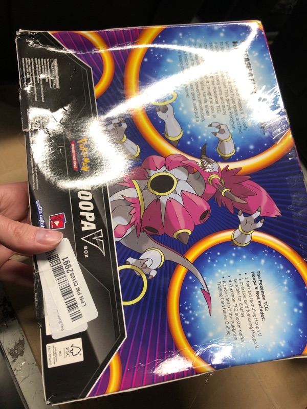 Photo 1 of ***TAMPERED WITH SEE CLERK COMMENTS*** Pokemon | Hoopa V Box | Card Game | Ages 6+ | 2 Players | 10+ Minutes Playing Time