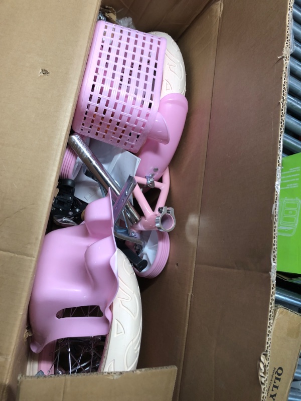 Photo 3 of ***USED - LIKELY MISSING PARTS - UNABLE TO VERIFY FUNCTIONALITY***
Bixike Girls Bike with Basket for Toddlers and Kids Aged 3-14 Years Old, 20 Inch with Kickstand & Rear Rack, Princess Style Bicycle for Gift