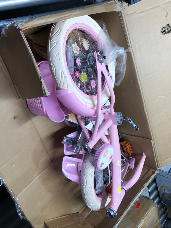 Photo 1 of ***USED - LIKELY MISSING PARTS - UNABLE TO VERIFY FUNCTIONALITY***
Bixike Girls Bike with Basket for Toddlers and Kids Aged 3-14 Years Old, 20 Inch with Kickstand & Rear Rack, Princess Style Bicycle for Gift