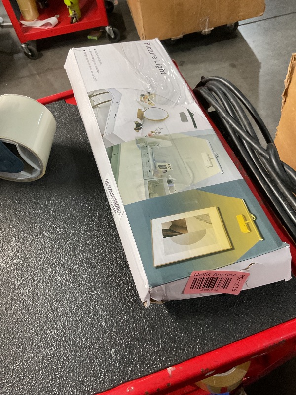 Photo 1 of Picture Light with Remote, 15.35inch Wireless Rechargeable Battery Wall Light for Paintings, 3 Colors Paintings Light Dimmable and Timer Metal Art Light for Display, Wall, Artwork, Gallery (Gold)