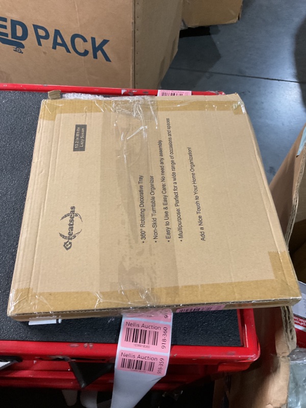 Photo 1 of Greatseas Lazy Susan Turntable for Cabinet, Bamboo Lazy Susan Organizer for Table Top, Kitchen Countertop Organizer for Condiment, Bathroom Counter Organizer Decor Sink Tray, White 13.2 Inch