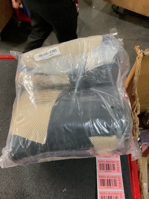 Photo 1 of 10L0L Golf Cart Seat Cover, Front (S Size) & Rear (XS Size) Fits Club Car DS & EZGO RXV TXT 4 Passenger Models Bench Seat Covers Kit, Washable Breathable Polyester Mesh Cloth (Khaki & Black)