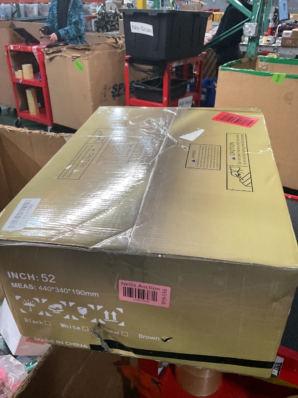 Photo 1 of JSAITEE Ceiling Fans with Lights, 52 Inch Low Profile Ceiling Fan with Light and Remote Control, Flush Mount, DC Reversible Motor, Noiseless, Brown 6 Speeds Ceiling Fan for Bedroom