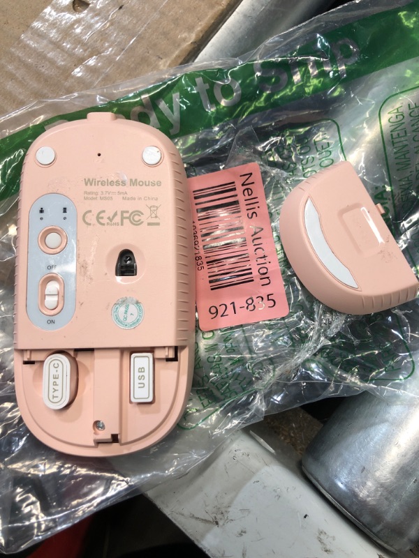 Photo 1 of VssoPlor Type C Wireless Mouse, USB C MacBook Wireless Mouse Dual Mode 2.4G Cordless Mice with Nano USB and Type C Receiver Compatible with PC, Laptop, MacBook, ipad-Gradient Pink