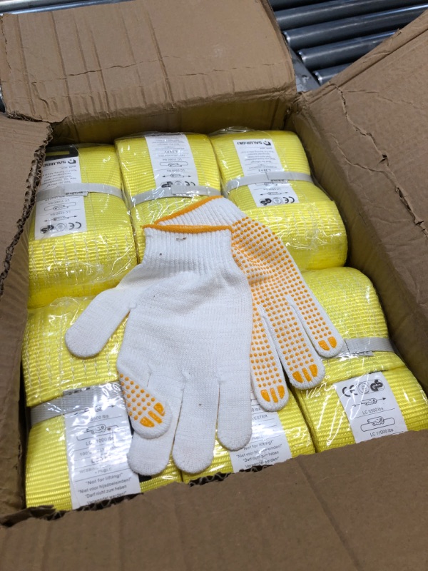 Photo 1 of ***NO RATCHETS - ONLY STRAPS***
SALUINOKI 12Pack 4 inch Straps Flatbed Strap 4x30 Truck Strap for Flatbed Trailer Winch Strap Heavy Duty 4 inch Ratchet Straps Flatbed Yellow