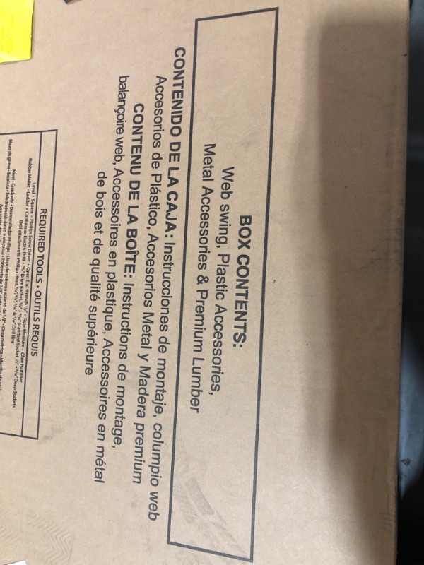 Photo 1 of ***TRUCK/TRAILER PICK UP, NON REFUNDABLE, PARTIAL SET, BOX 1 OF 3 AND 2 OF 3 ***Backyard Discovery Canyon Creek Cedar Wood Swing Set with Wave Slide, Clubhouse, Play Kitchen, Picnic Area, Belt Swings, Web Swing, Rock Wall, Balconies, Playhouse, Step Ladde
