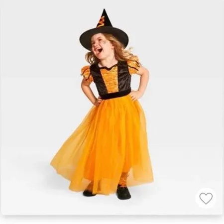 Photo 1 of 2-3 T Toddler Fancy Witch Halloween Costume Dress with Hat