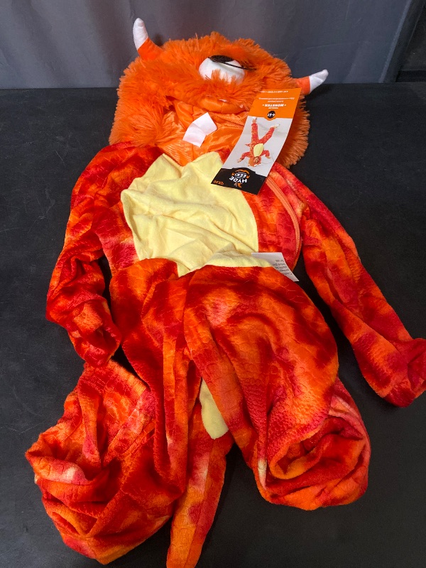Photo 1 of 4T-5T Kids Jumpsuit Monster Costume Orange