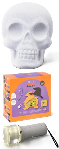 Photo 1 of 3 Item Seasonal & Party Supplies | Skeleton LED Halloween Flashlight White , Halloween Craft Stick Character Kit,