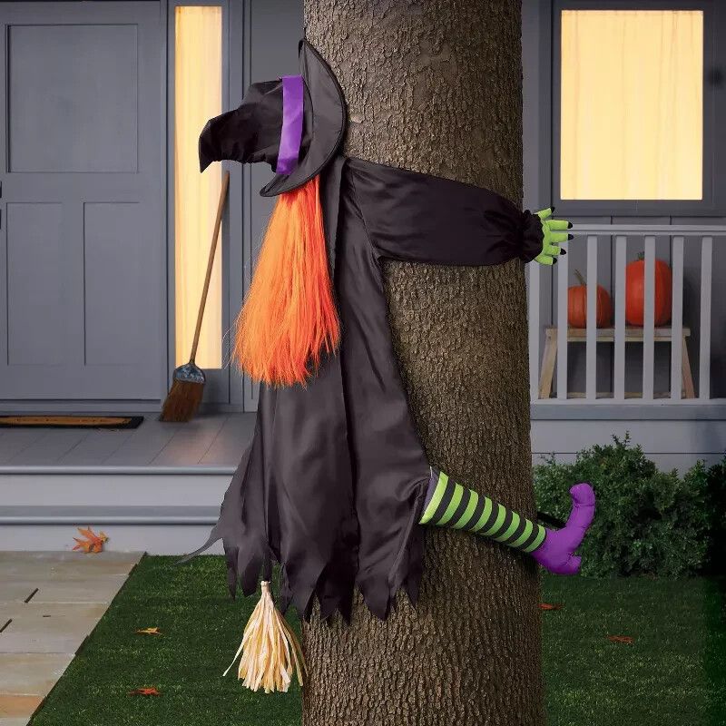 Photo 1 of 48" Height Crashing Witch Halloween Decorative Prop