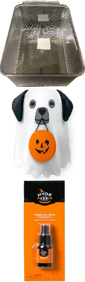 Photo 1 of 3 Item Seasonal & Party Supplies | Halloween Ghost Dog Plush Pillow, Storage Bin, .9 Fl. Oz. Fake Blood Spray