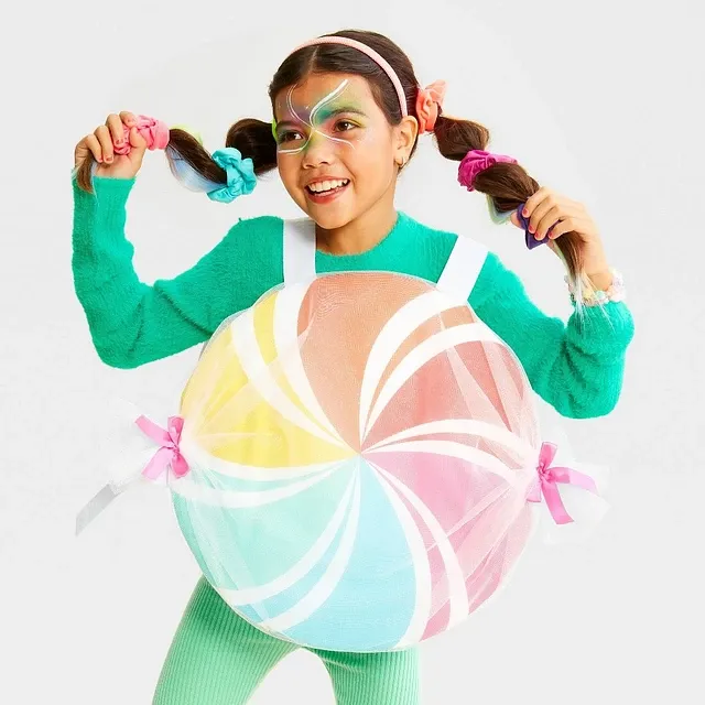 Photo 1 of One Size Fits Most Kids' Rainbow Lollipop Halloween Costume 
