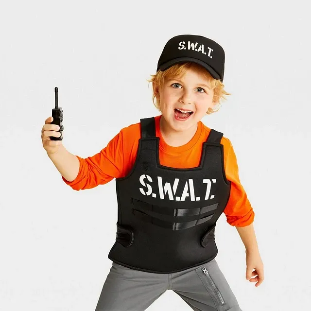 Photo 1 of One Size Fits Most Kids SWAT Vest Halloween Costume
