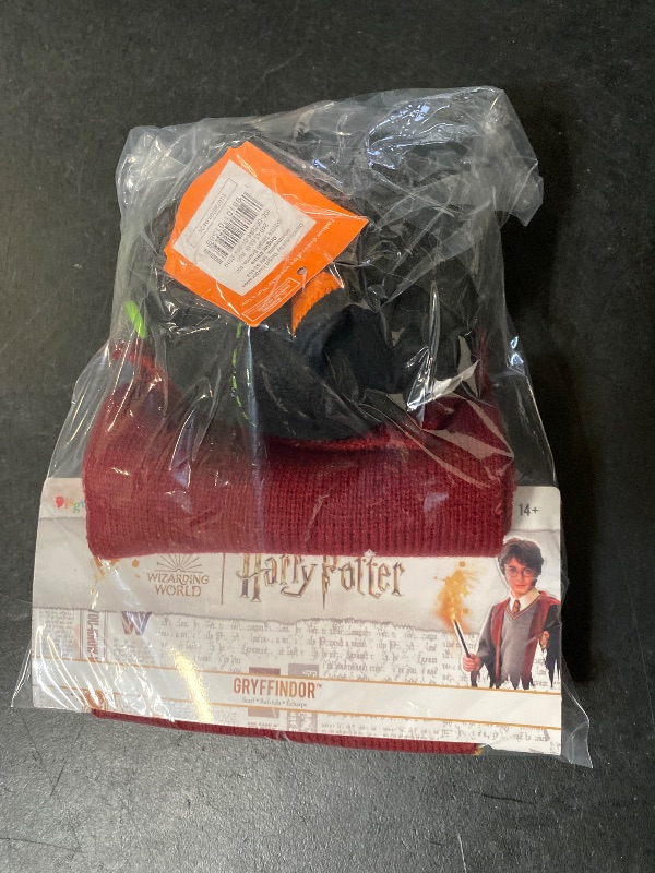 Photo 1 of 2 Item Seasonal & Party Supplies Bundle | 5.5" Felt Pumpkin BLACK CAT, Disguise Harry Potter Gryffindor Scarf Girl