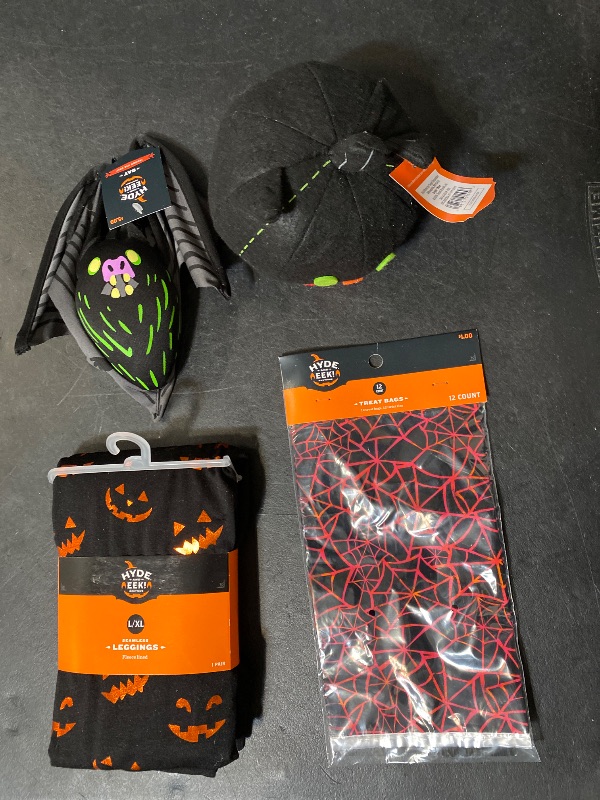 Photo 1 of 4 Item Seasonal & Party Supplies Bundle| 12 Bags, 2 Plushes, L/XL Leggings