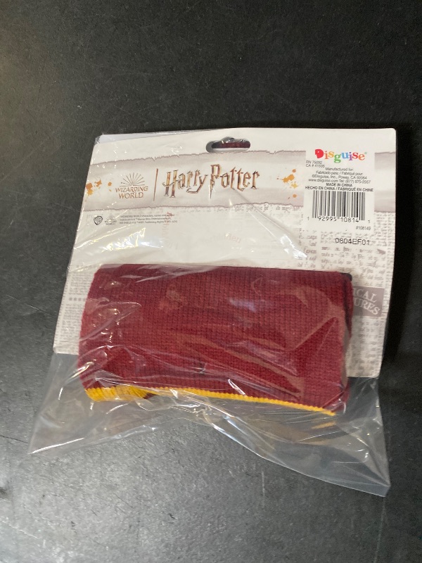Photo 1 of 2 Item Seasonal & Party Supplies Bundle | Adult Harry Potter Gryffindor Scarf + Harry Potter 2pc Scar Tattoo and Glasses Halloween Costume