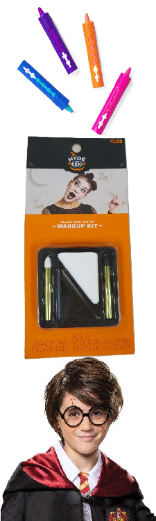 Photo 1 of 3 Seasonal & Party Supplies Bundle | Harry Potter Glasses, Black and White Makeup Kit, Makeup Sticks
