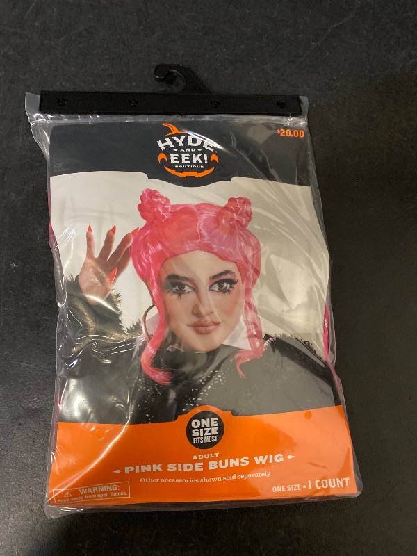 Photo 1 of Adult Pink Side Buns Halloween Costume Wig