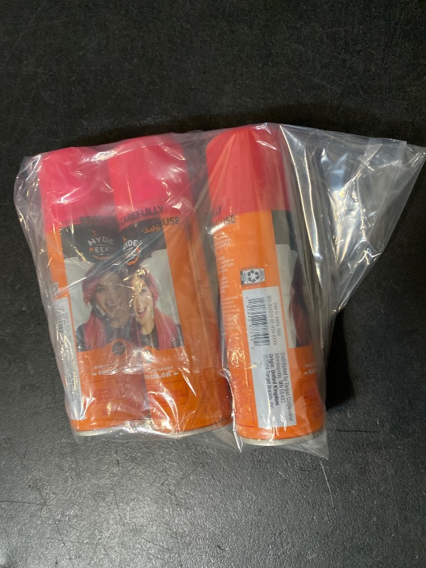 Photo 1 of 3 Item Party Supplies & Seasonal Bundle | 3 Hair Color Sprays 2 Pink 1 Red