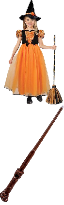 Photo 1 of 2 Item Seasonal & Party Supplies Bundle | Witch Wand Costume Accessory, Wizard Wand