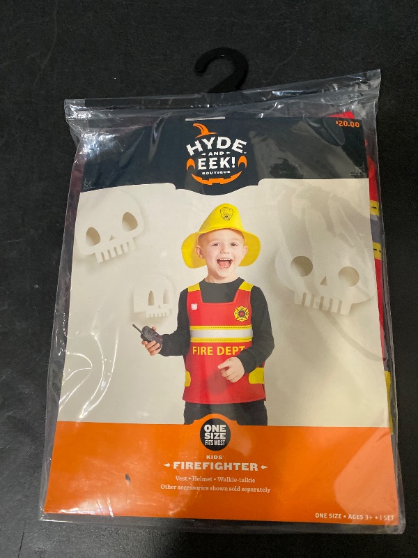 Photo 1 of One Size Fits Most Kids' Firefighter Vest Halloween Costume Kit 