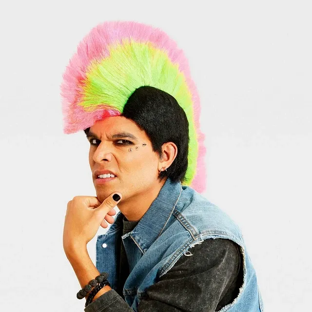 Photo 1 of Adult Neon Mohawk Halloween Costume Wig - Hyde & EEK