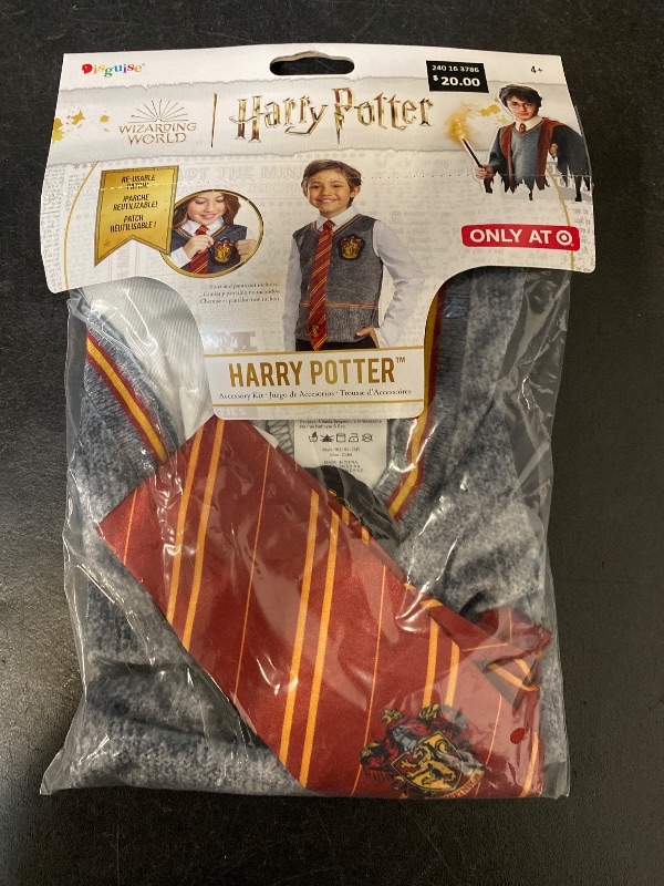 Photo 1 of One Size Fits Most Kids' Harry Potter Halloween Costume Accessory Kit Vest Tie