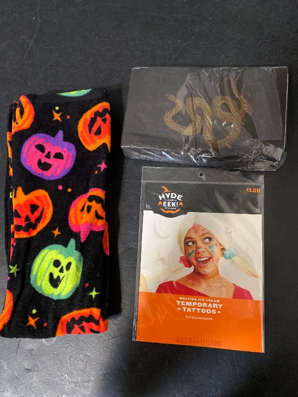 Photo 1 of 3 Item Seasonal & Party Supplies Bundle | 20 CT. Black Napkins, Ice Cream Temp Tattoo, 2 Pack Kitchen Towels