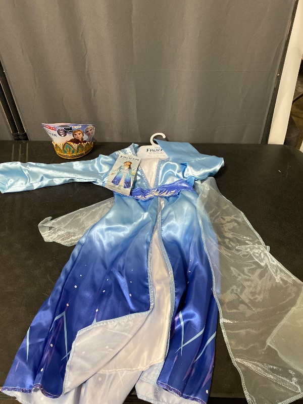 Photo 1 of 2 Item Seasonal & Party Supplies Bundle | 4-6x Elsa Dress, OSFM Anna Crown