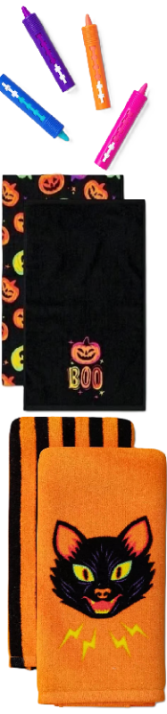 Photo 1 of 3 Item Seasonal & Party Supplies Bundle | 4 CT. Neon Makeup Sticks, 4 CT. Kitchen Towels