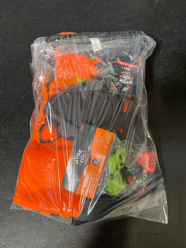 Photo 1 of 3 Item Seasonal & Party Supplies Bundle |24 Erasers, 22" Hanging Bat Halloween Decorative Prop, 2 Kitchen Towels
