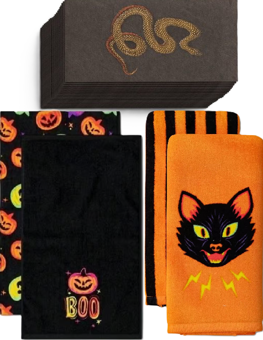 Photo 1 of 3 Item Seasonal & Party Supplies Bundle |4 Kitchen Towels, 20 CT. Napkins