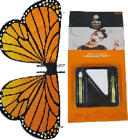 Photo 1 of 2 Item Seasonal & Party Supplies Bundle | Butterfly Wings Halloween Costume Accessory, Black/White Makeup Kit