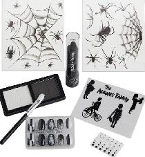 Photo 1 of 2 Item Seasonal & Party Supplies Bundle | Spider Maven Halloween Tattoo Makeup Kit, Addams Family Makeup Kit