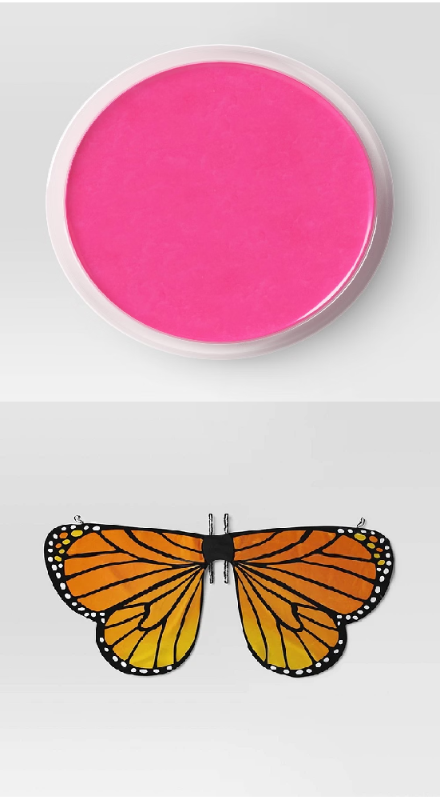 Photo 1 of 2 Item Seasonal & Party Supplies Bundle | Butterfly Wings Halloween Costume Wearable Accessory , Solid Pot Makeup Neon Pink