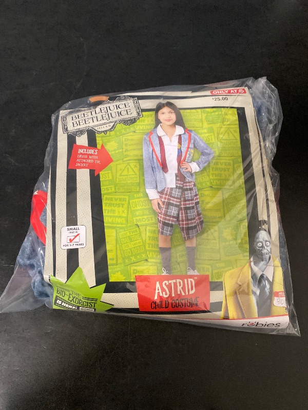 Photo 1 of Small 6 Beetlejuice Astrid Halloween Costume Cosplay Girls Dress Schoolgirl
