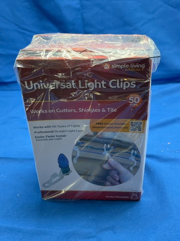 Photo 1 of  Clear Outdoor Universal Christmas Light Clips, Set of 50