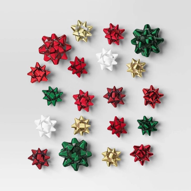 Photo 1 of 3 Pack of 40ct Christmas Decorative Bow Red/Green/Gold - Wondershop