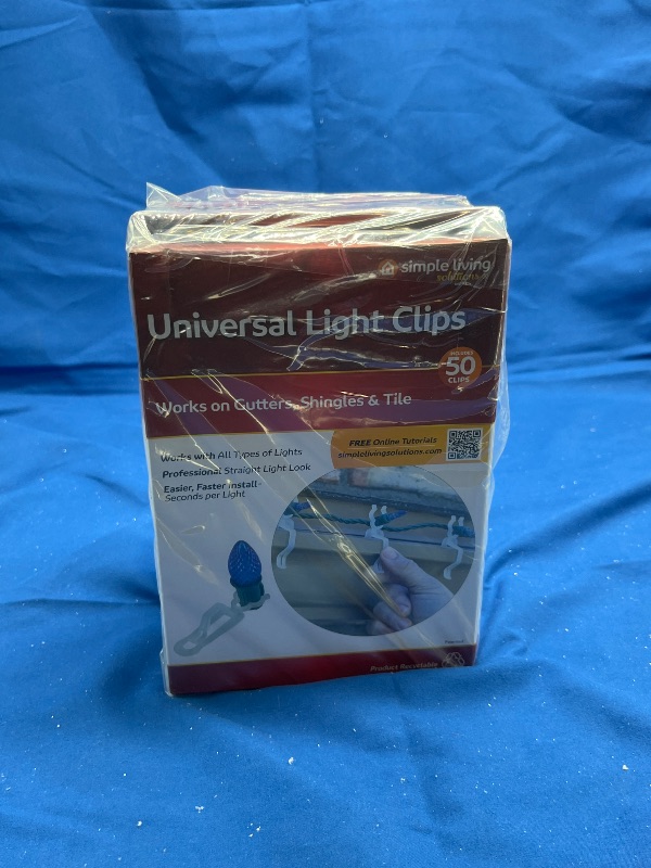 Photo 1 of pack of 2 - 3.5 in. Clear Outdoor Universal Christmas Light Clips, Set of 50
